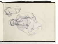 Study of a seated sailor, and of left hand