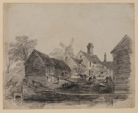 Landscape with cottages and a windmill