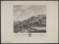 Landscape with a woman and child walking in the foreground