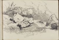 Study of rocks on a river bank