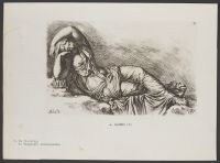 Reclining woman Plate 35 from Signorum veterum icones, 100 plates plus  title-page, of etchings after classical sculpture, dedicated to  Johannes Wtenbogaard and Constantijn Huygens