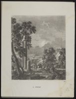 Landscape with classical ruins