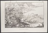 Landscape with figures in a river