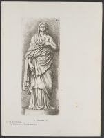 Female figure with scroll Plate 44 from Signorum veterum icones, 100 plates plus  title-page, of etchings after classical sculpture, dedicated to  Johannes Wtenbogaard and Constantijn Huygens