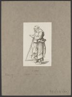 Beggar with new charity (la mendiante venant de recevoir la  charité)