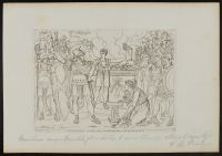 Hamilcar asks his son Hannibal to swear eternal emnity with the Romans
