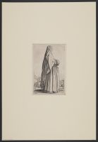 Noblewoman with large veiled hat and fur bordered robe (la dame coiffée d'un grand voile et a la robe bordée de fourrures)