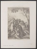 Figures with a baby in a landscape - the finding of Moses (?)