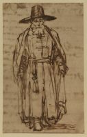 Old man with a long coat and a large hat