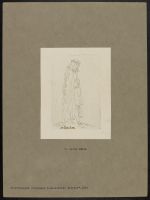 Sketch of a standing man in a hat