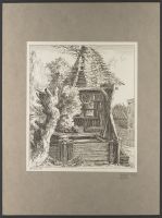 Landscape with a building and trees