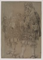 Study of two heralds in ceremonial dress of the Order of the Garter