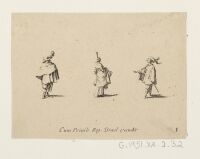 Lady with a Feather Headdress between Two Courtiers