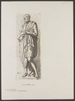 Statue of Homer Plate 72 from Signorum veterum icones, 100 plates plus  title-page, of etchings after classical sculpture, dedicated to  Johannes Wtenbogaard and Constantijn Huygens