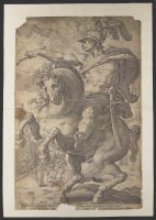Marcus Curtius on horseback