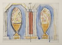 Design with urns of flowers