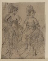 Two women dressed in gowns