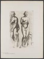 Two standing female nudes Plate 81 from Signorum veterum icones, 100 plates plus  title-page, of etchings after classical sculpture, dedicated to  Johannes Wtenbogaard and Constantijn Huygens