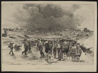 Patineurs sur les etangs de la glaciere