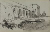 Sketch of ruined ?city walls