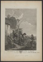 A monk giving food to the poor