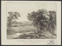 Landscape with cattle crossing bridge