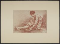 Life study of a seated male figure