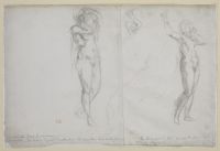 Sheet with two studies of a female nude