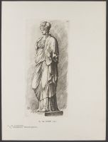 Standing female figure with helmet Plate 90 from Signorum veterum icones, 100 plates plus  title-page, of etchings after classical sculpture, dedicated to  Johannes Wtenbogaard and Constantijn Huygens