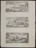 Landscape with boats and a bridge over a river