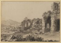 Landscape with ruins (recto)