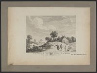 Landscape with figures and cottages