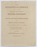 The Biographical Mirrour, Comprising a Series of Ancient and Modern Portraits of Eminent and Distinguished Persons from Original Pictures and Drawings, Volume 3