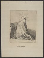 Kneeling male saint, facing left