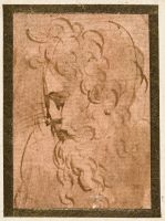 Head of a bearded man in profile