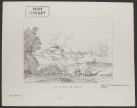 Cityscape with Orpheus playing his Lyre (?)