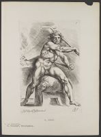 Male figure pumping bellows