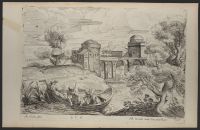 Landscape with men in a boat