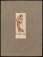 Standing female figure holding an infant