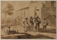 Landscape with farmhouse and figures