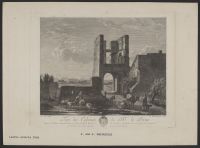 Figures and animals by a ruined gate