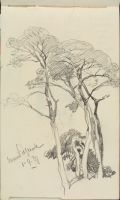 Page of a sketchbook with inscriptions (recto)