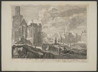 View of the ruins between the Church of St Nicholas and the  fish market