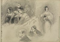 Figures in a theatre audience