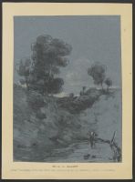 Landscape with woman at a river