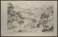 Mountainous landscape with figures