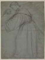 Monk carrying a cross