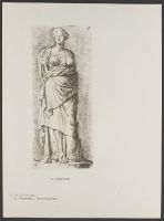 Antique sculpture of a woman (arms missing) Plate 36 from Signorum veterum icones, 100 plates plus  title-page, of etchings after classical sculpture, dedicated to  Johannes Wtenbogaard and Constantijn Huygens