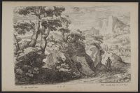 Rocky landscape with two figures