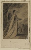 Standing female figure in robes